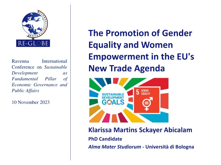 Promotion of Gender Equality and Women Empowerment in EU's New Trade Agenda