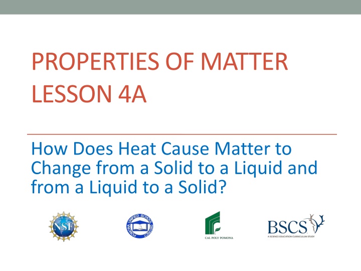 How Heat Transforms Matter: Solid to Liquid & Liquid to Solid