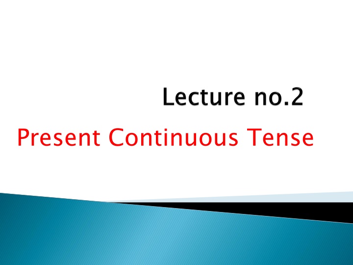 Present Continuous Tense Basics