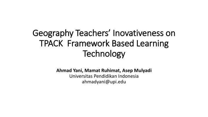 Geography Teachers' Readiness in Covid-19 Era