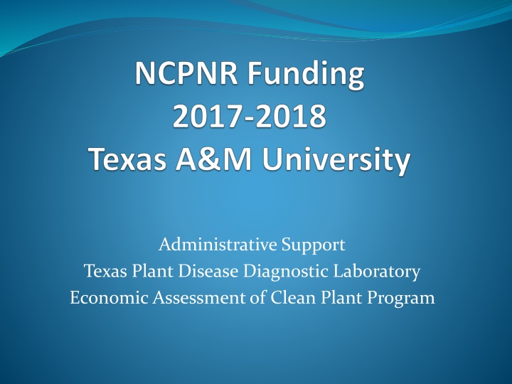 Texas Plant Disease Diagnostic Laboratory Economic Assessment