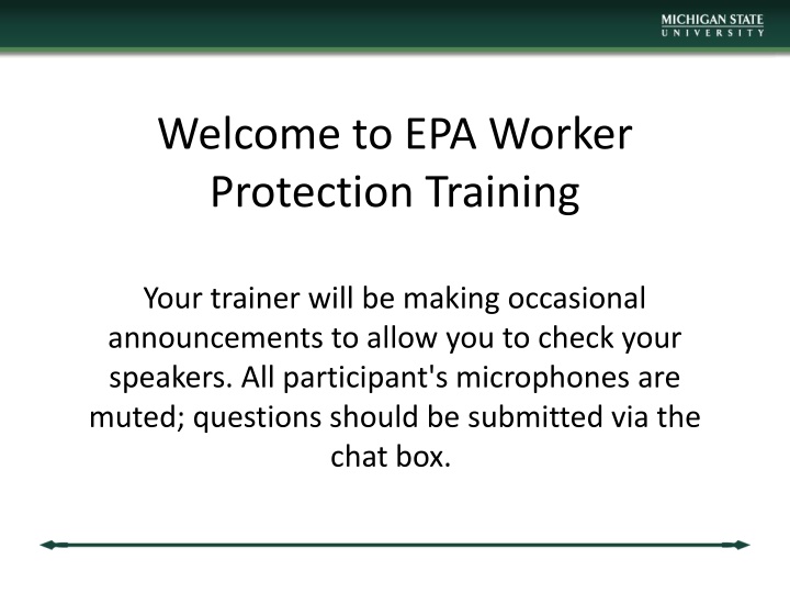EPA Worker Protection Training Overview