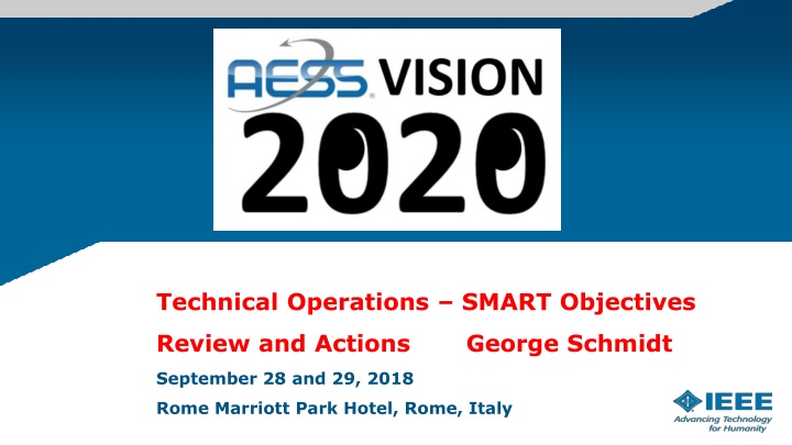 Technical Operations SMART Objectives Review and Actions by George Schmidt