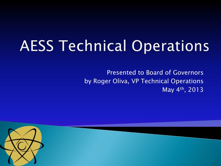 Presented to Board of Governors - Technical Operations Report