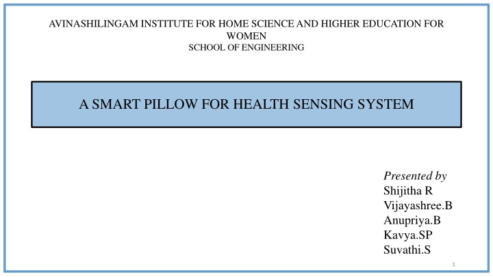 Smart Pillow for Health Sensing System