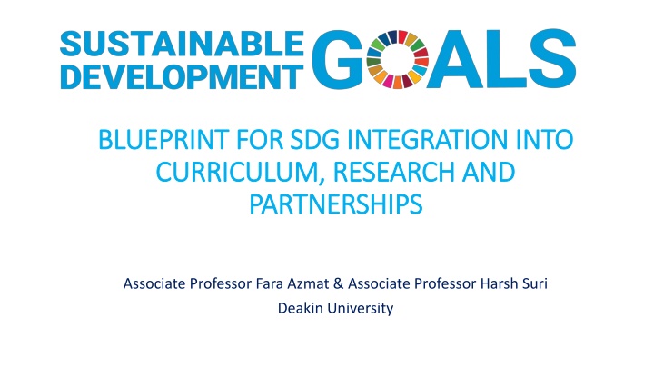 Blueprint for Integrating SDGs into Curriculum, Research, and Partnerships