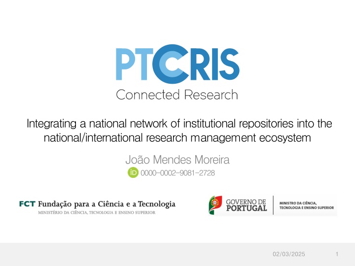 Integrating National Institutional Repositories into Research Management Ecosystem