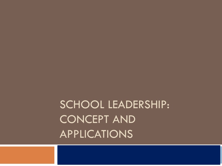 School Leadership Roles and Development