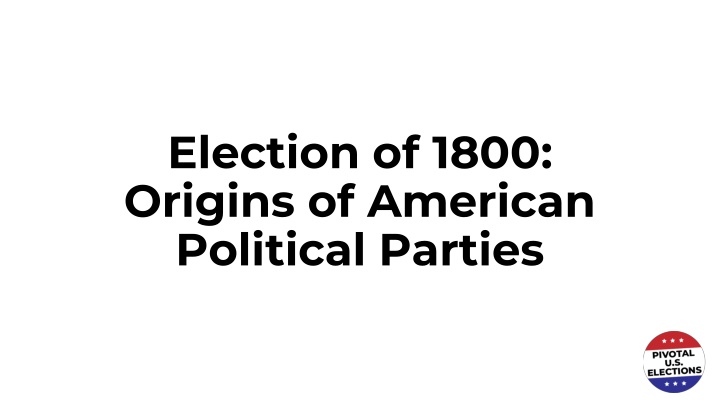 Election of 1800: American Political Parties