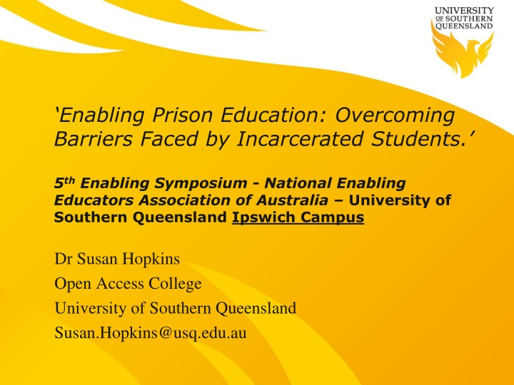 Enabling Higher Education for Incarcerated Students