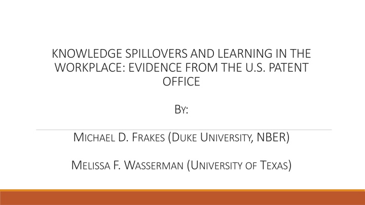 Knowledge Spillovers and Peer Effects in Patent Examination