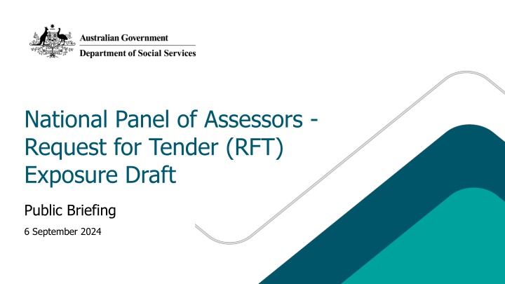 National Panel of Assessors - RFT Exposure Draft Briefing