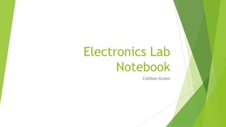 Electronics Lab Notebook