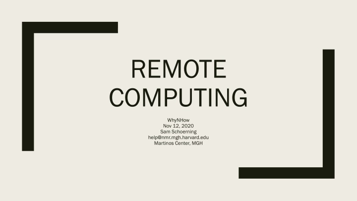 REMOTE  COMPUTING