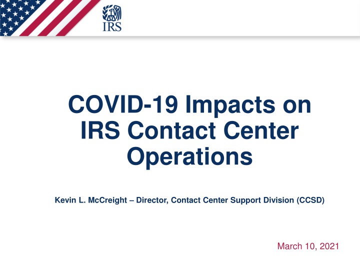 COVID-19 Impacts on IRS Contact Center Operations