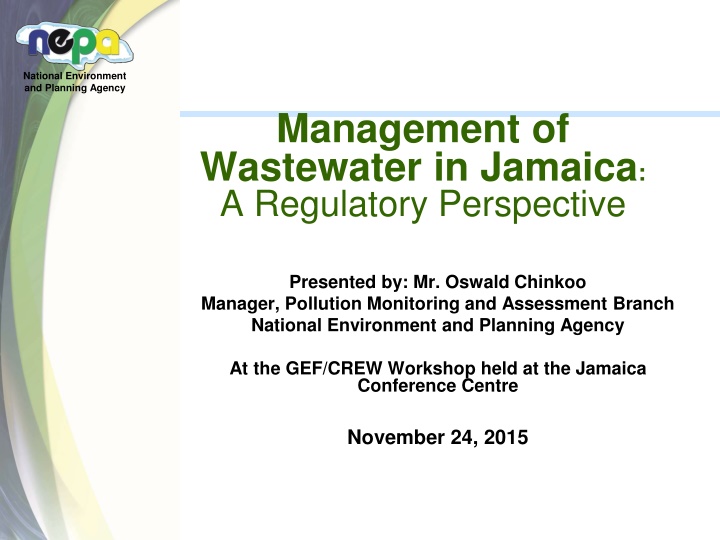 Management of Wastewater in Jamaica