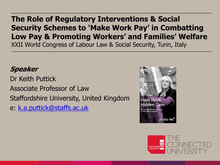 Enhancing Workers' Welfare Through Regulatory Interventions & Social Security Schemes