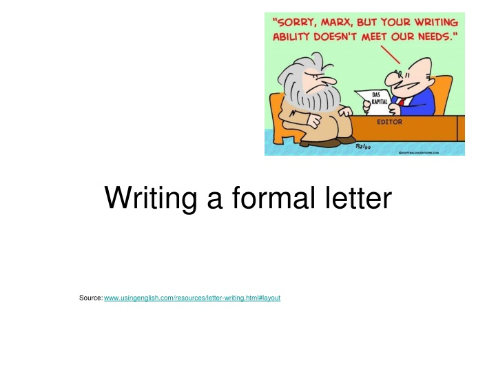 Writing a formal letter