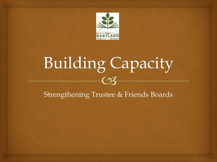 Building Capacity