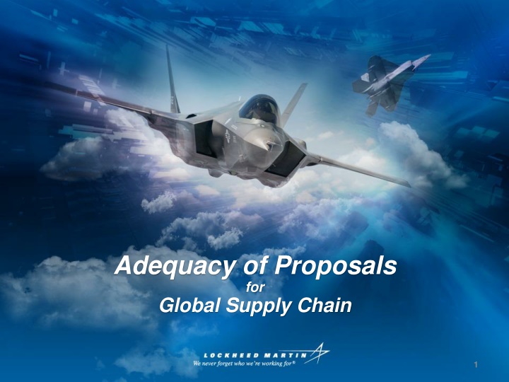 Adequacy of Proposals