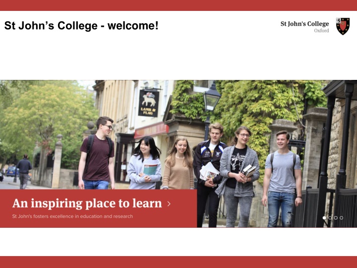 Welcoming You to St. John's College