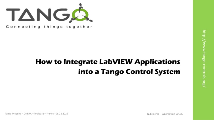 Integrating LabVIEW Applications into Tango Control System