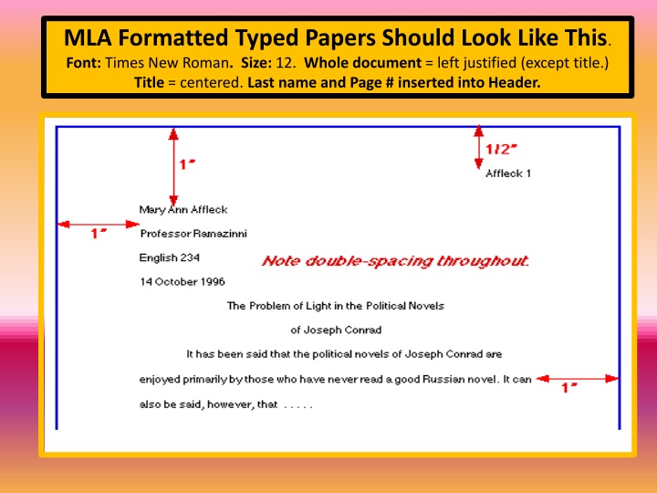 MLA Formatting Guidelines and Examples