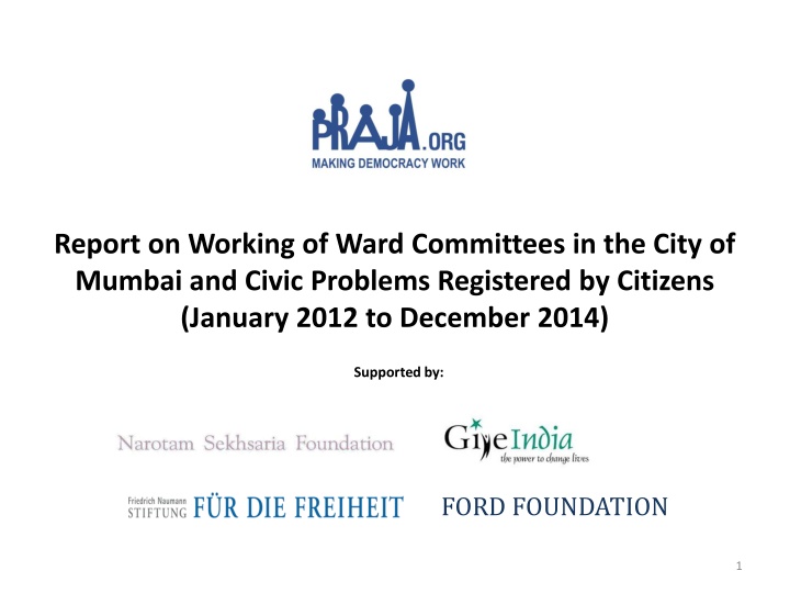 Mumbai Ward Committees Report on Civic Problems