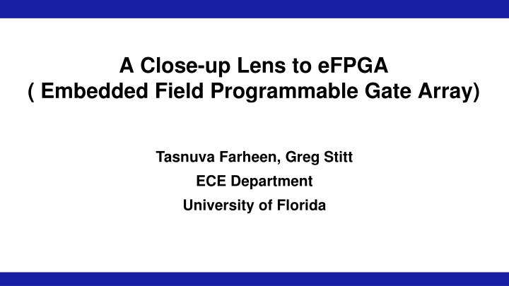 eFPGA Technology