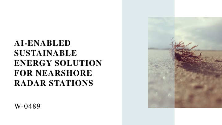 AI-Enabled Sustainable Energy Solution for Nearshore Radar Stations