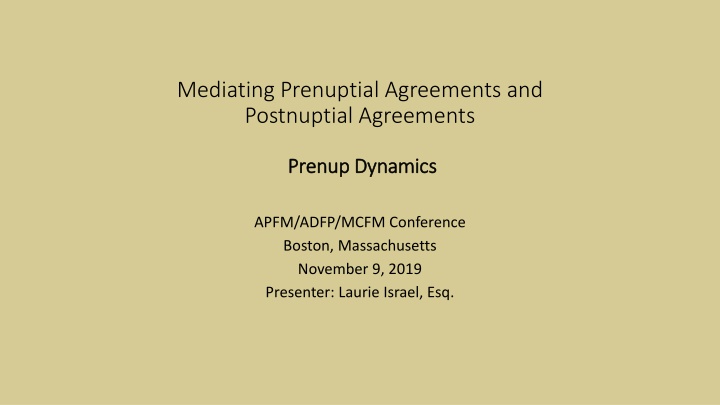 Negotiating Prenuptial Agreements: Dynamics and Risks