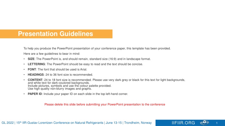 Effective PowerPoint Presentation Guidelines