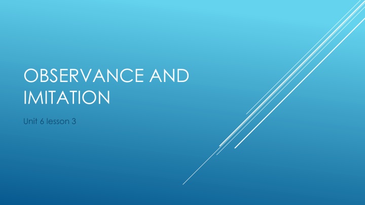 Observance and Imitation in Islamic Teachings