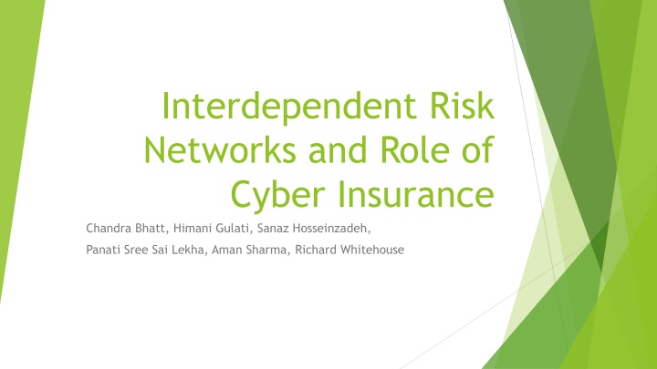 Interdependent Risk Networks and Role of Cyber Insurance