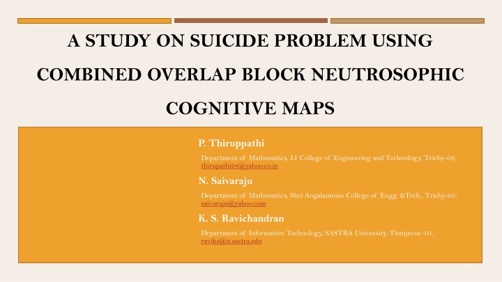 A Study on Suicide Problem Using Combined Overlap Block Neutrosophic Cognitive Maps