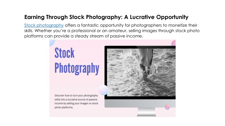 Earning Through Stock Photography