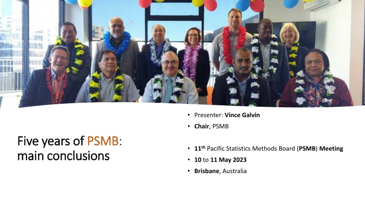 Pacific Statistics Methods Board Meeting Conclusions
