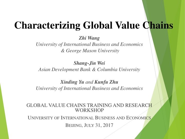 Characterizing Global Value Chains