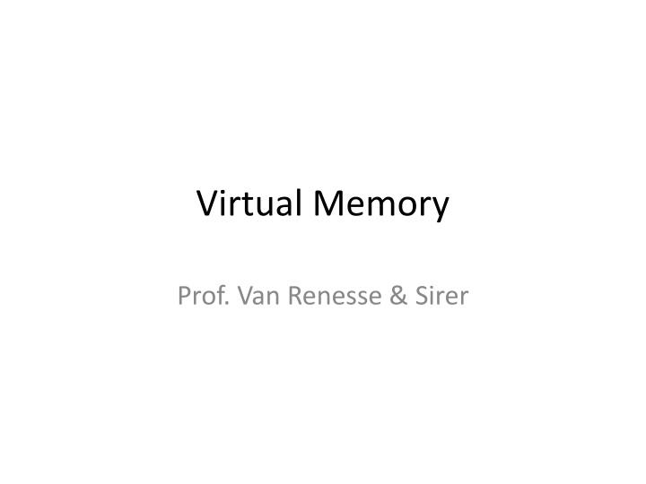 Virtual Memory