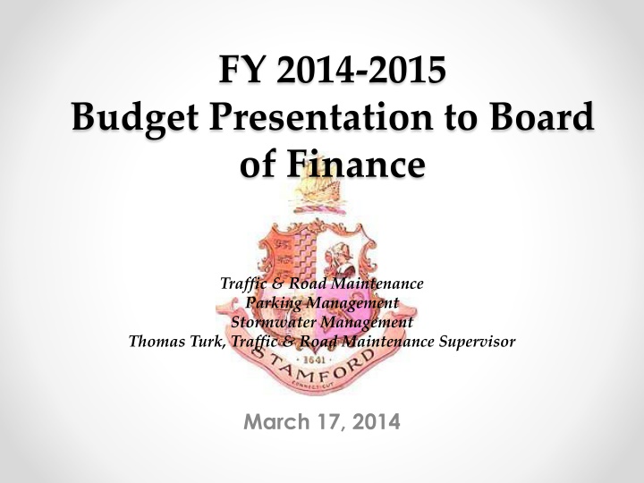 FY 2014-2015 Budget Presentation Highlights