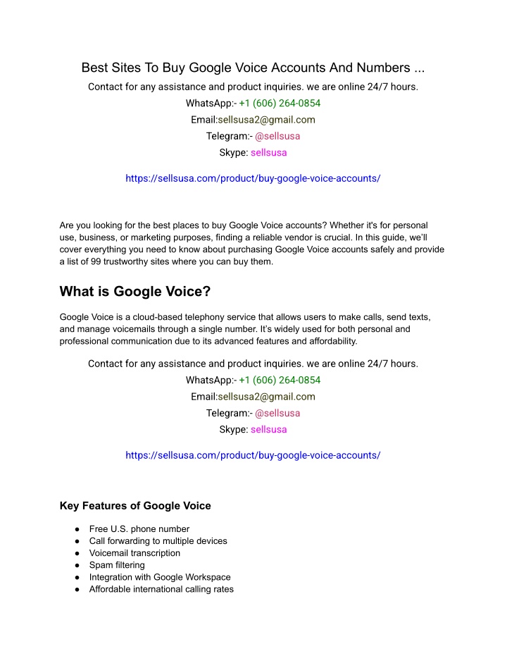 best sites to buy google voice accounts n.w