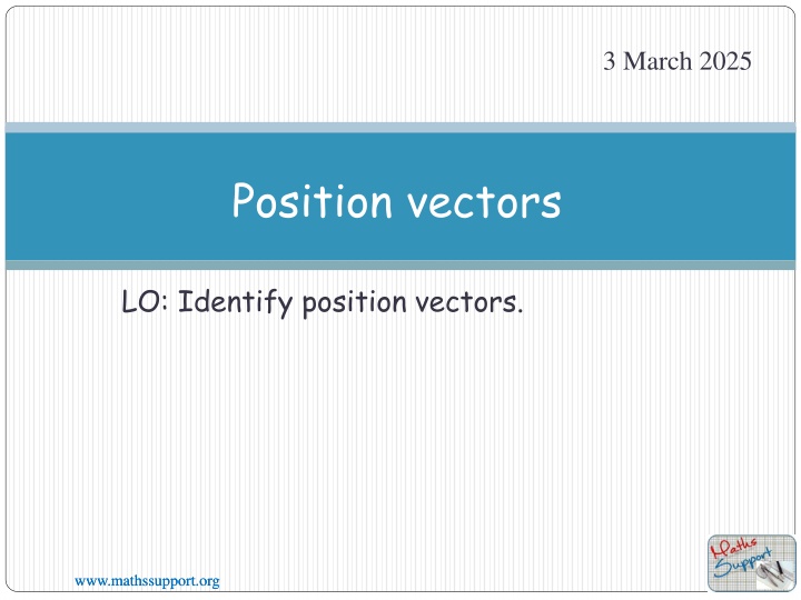 Position and Displacement Vectors in Mathematics