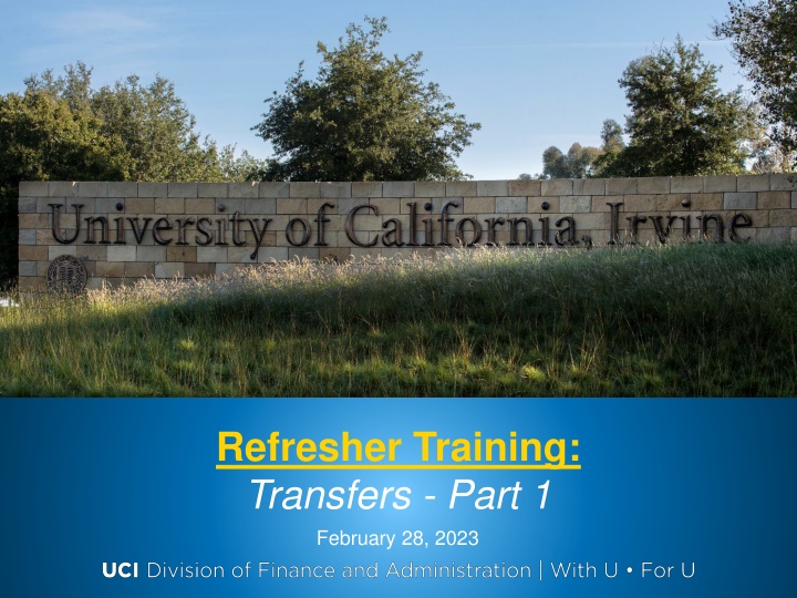 Refresher Training: Employee Transfers Overview