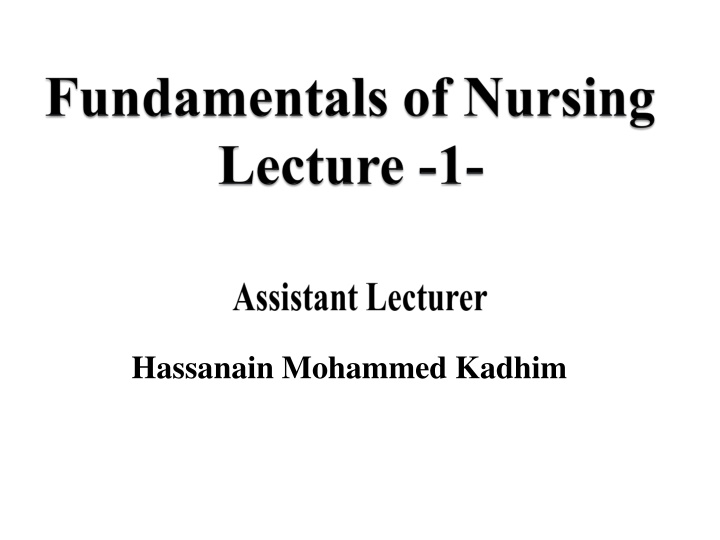 Fundamental Principles of Nursing Care