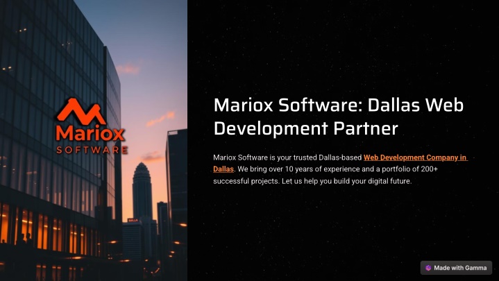 mariox software dallas web development partner n.w