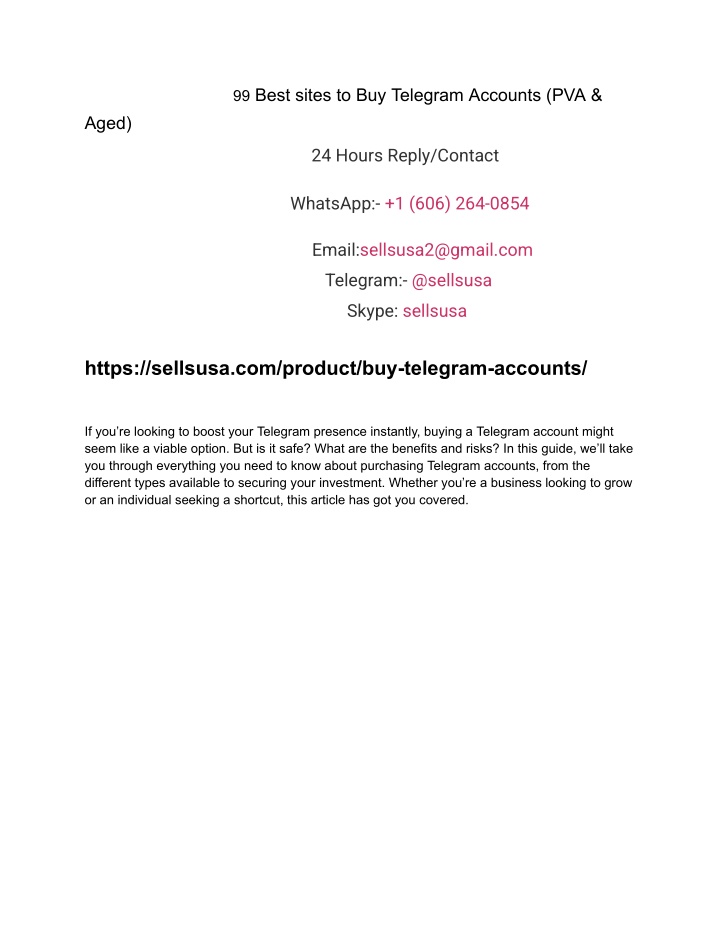 99 best sites to buy telegram accounts pva aged n.w