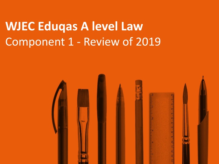 Analysis of WJEC Eduqas A Level Law Component 1 Review 2019