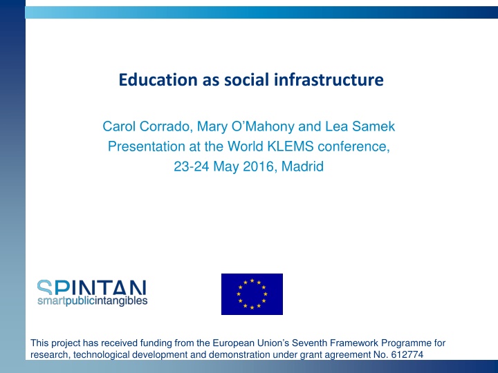 Education as Social Infrastructure: Exploring Investment in Human Capital
