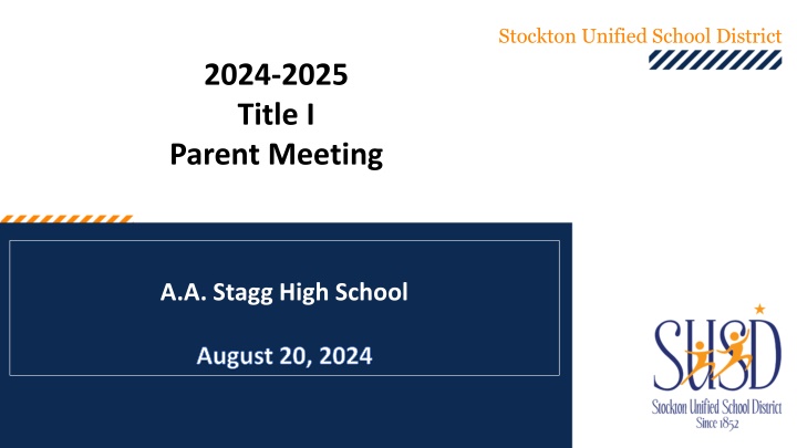 Title I Program Overview at Stockton Unified School District