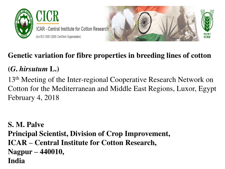 Genetic variation for fibre properties in breeding lines of cotton